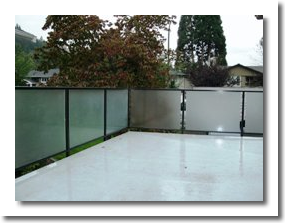 frosted glass railing system